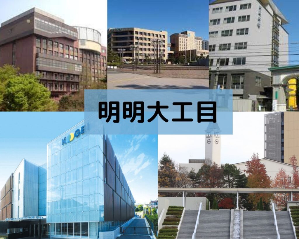 明星 大学 偏差 値